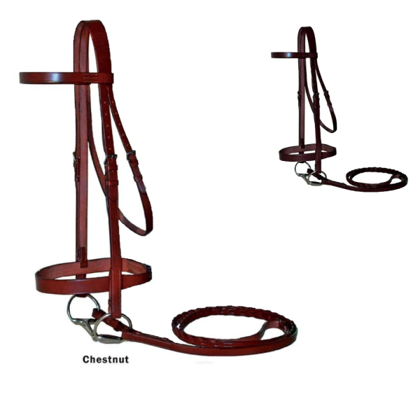 Paris Tack Classic Flat Leather English Hunt Bridle with Laced Reins and 1 Year Warranty - Image 2