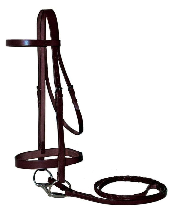 Paris Tack Classic Flat Leather English Hunt Bridle with Laced Reins and 1 Year Warranty - Image 10