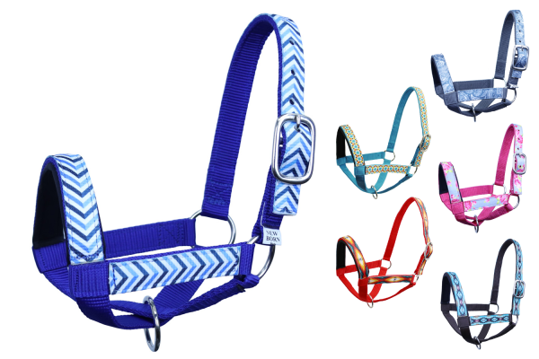 Derby Originals Patterned Double Layer Nylon Figure-8 Cattle Halters Multiple Colors and Sizes - Image 13