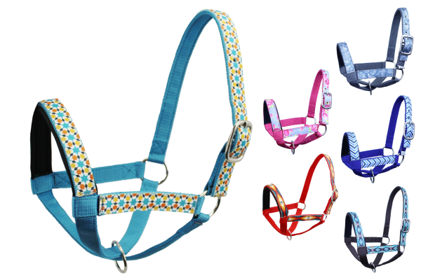 Derby Originals Patterned Double Layer Nylon Figure-8 Cattle Halters Multiple Colors and Sizes - Image 14