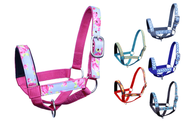 Derby Originals Patterned Double Layer Nylon Figure-8 Cattle Halters Multiple Colors and Sizes - Image 15
