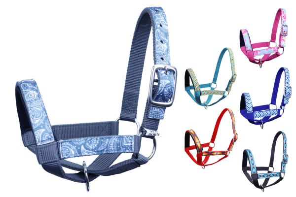 Derby Originals Patterned Double Layer Nylon Figure-8 Cattle Halters Multiple Colors and Sizes - Image 16