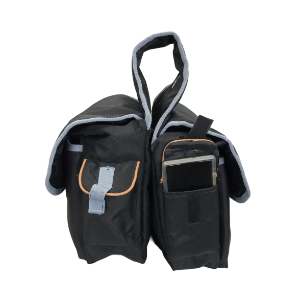 TAHOE PADDED TRIPLE LAYER 1200D NYLON SADDLE BAGS FOR TRAIL RIDING 1 YEAR WARRANTY WITH 2 POCKETS FOR WATER BOTTLES - Image 6