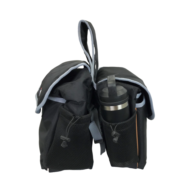 TAHOE PADDED TRIPLE LAYER 1200D NYLON SADDLE BAGS FOR TRAIL RIDING 1 YEAR WARRANTY WITH 2 POCKETS FOR WATER BOTTLES - Image 5