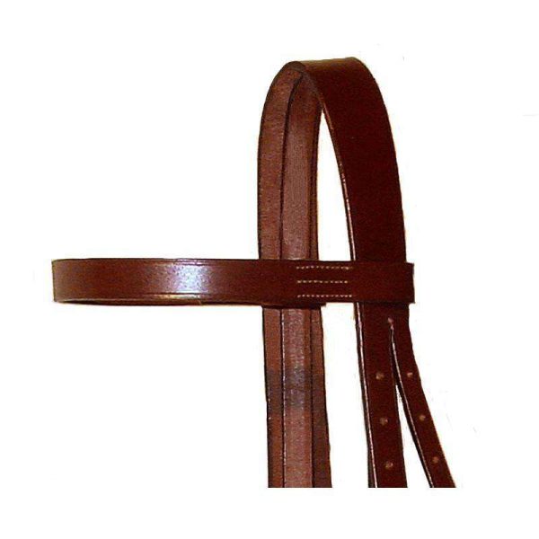 Paris Tack Classic Flat Leather English Hunt Bridle with Laced Reins and 1 Year Warranty - Image 7