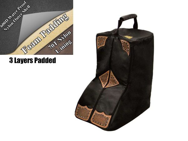 Tahoe Durango Premium Padded Waterproof Nylon Western Boot Carry Bag with 1 Year Warranty - Image 13