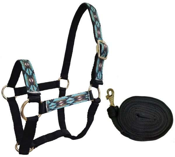 Tahoe Tack Patterned Nylon Mini Horse Halters with Padded Noseband and Matching 7’ Soft Grip Lead Rope - 6 Month Warranty - Image 6