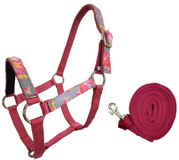Tahoe Tack Patterned Nylon Mini Horse Halters with Padded Noseband and Matching 7’ Soft Grip Lead Rope - 6 Month Warranty - Image 5