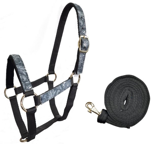 Tahoe Tack Patterned Nylon Mini Horse Halters with Padded Noseband and Matching 7’ Soft Grip Lead Rope - 6 Month Warranty - Image 3
