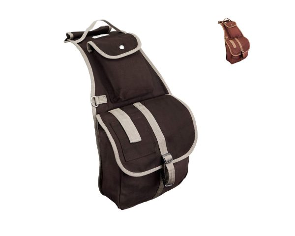 Tahoe Large Multi Pocket Canvas Saddle Bag w Cell Phone Pocket - Image 11