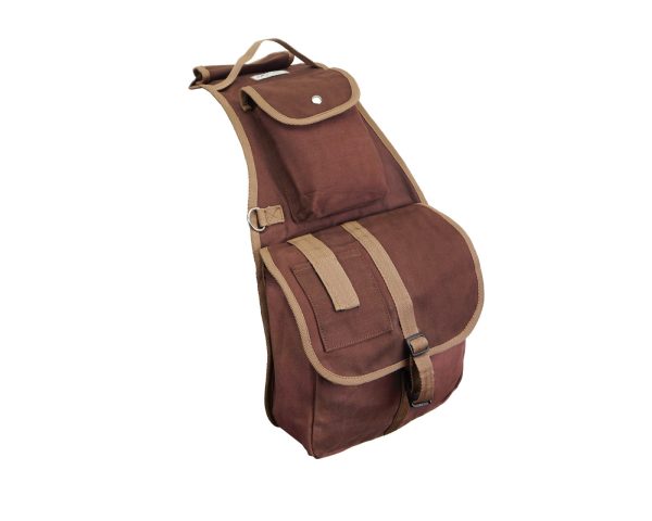 Tahoe Large Multi Pocket Canvas Saddle Bag w Cell Phone Pocket - Image 9