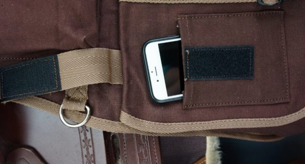 Tahoe Large Multi Pocket Canvas Saddle Bag w Cell Phone Pocket - Image 8