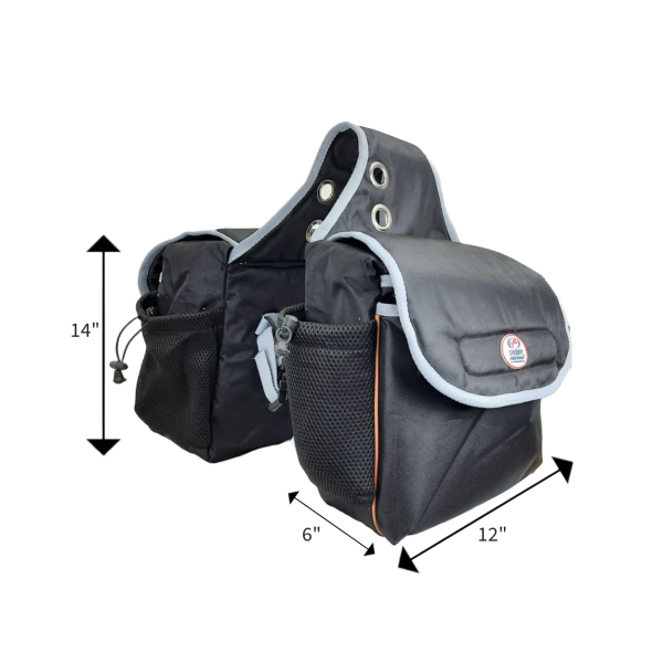 TAHOE PADDED TRIPLE LAYER 1200D NYLON SADDLE BAGS FOR TRAIL RIDING 1 YEAR WARRANTY WITH 2 POCKETS FOR WATER BOTTLES - Image 7